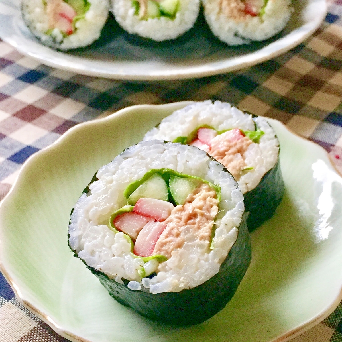 お花見や運動会のお弁当に 簡単 サラダ巻き寿司 レシピ 作り方 By みさきらりんず 楽天レシピ